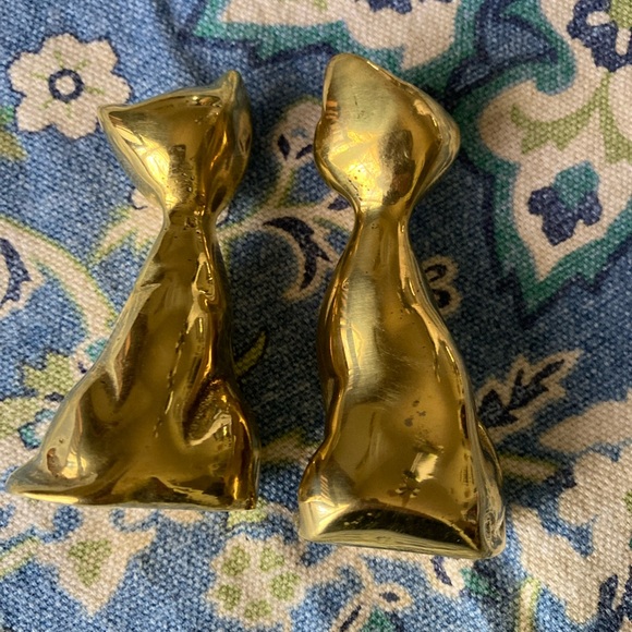 A pair of Cute Solid Brass cats, heavy weight. - Picture 7 of 7